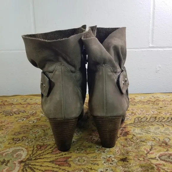 Paul Green Naomi greige nubuck heeled ankle boots