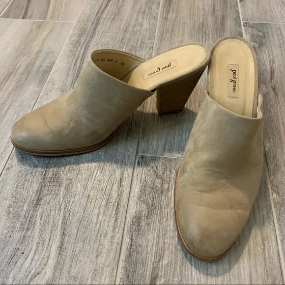 Paul Green Vonda Mule taupe leather size (5.5) US 8