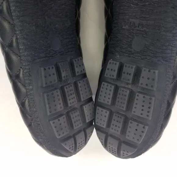 Paul Mayer Attitudes Ballet Flat Women 7.5B Patent Leather Quilted Black Cap Toe