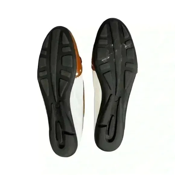 Paul Mayer Oxford Leather Ballet Flats Size 8.5 Preppy Office Saddle Casual
