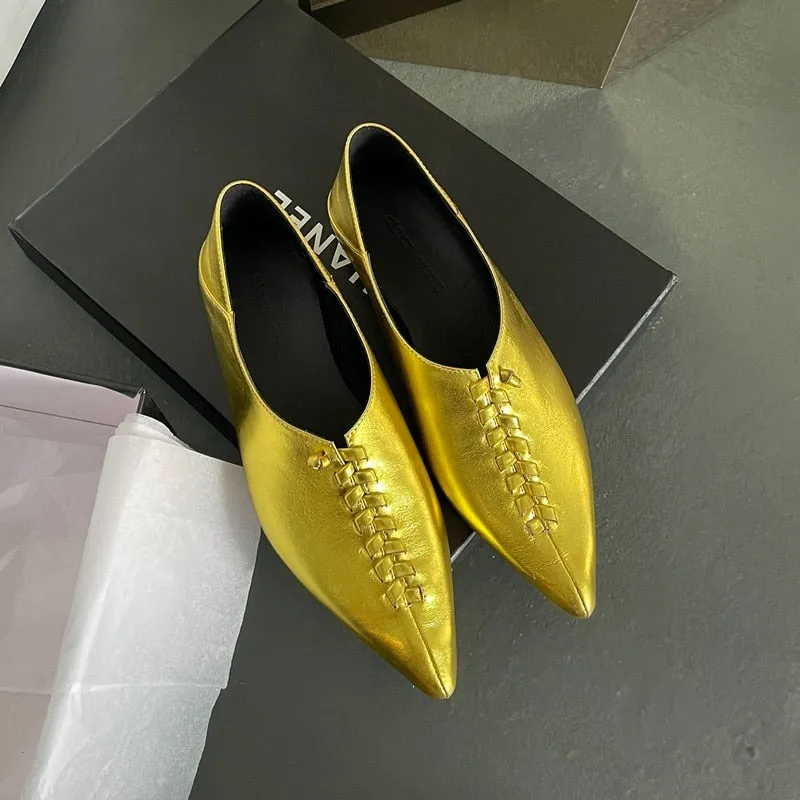 Paulien Pointed Toes Moccasin Flat Slippers