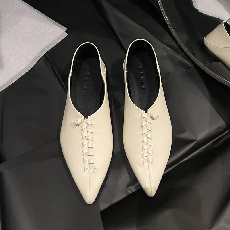 Paulien Pointed Toes Moccasin Flat Slippers