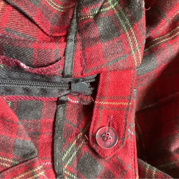 Pendleton Authentic Wool Plaid Pleated Red Mid Thigh Skirt