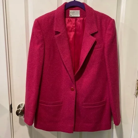 Pendleton Vintage Wool Blazer Pink Size 8 EUC