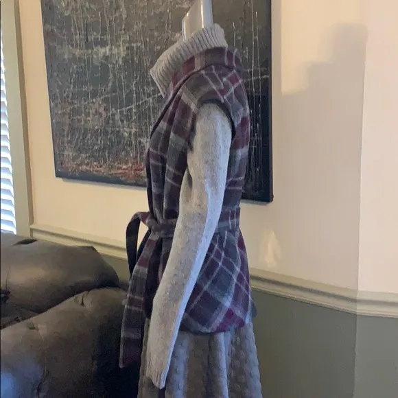 Pendleton Virgin &amp; Lambswool Plaid Belted Vest