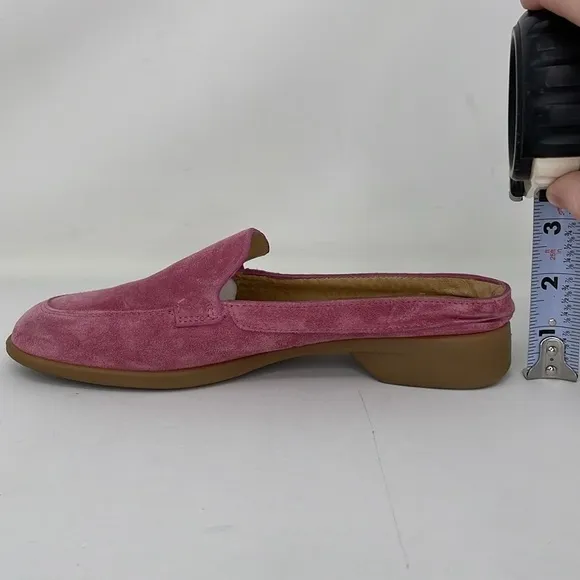 Pertti Palmroth Flats Women's 8 Pink Leather Slide On Loafer Shoe
