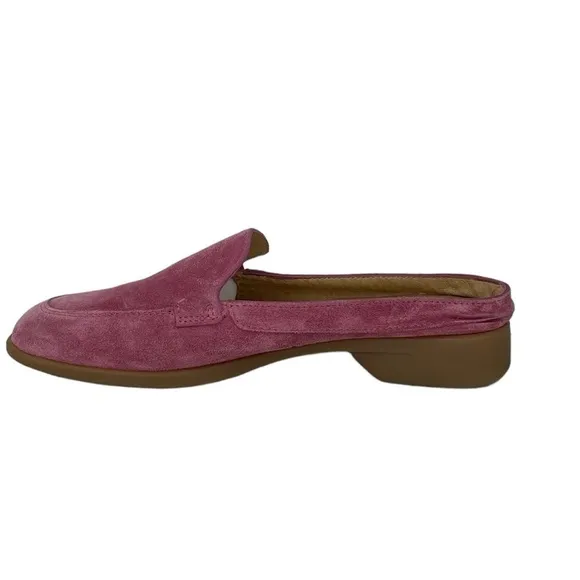 Pertti Palmroth Flats Women's 8 Pink Leather Slide On Loafer Shoe