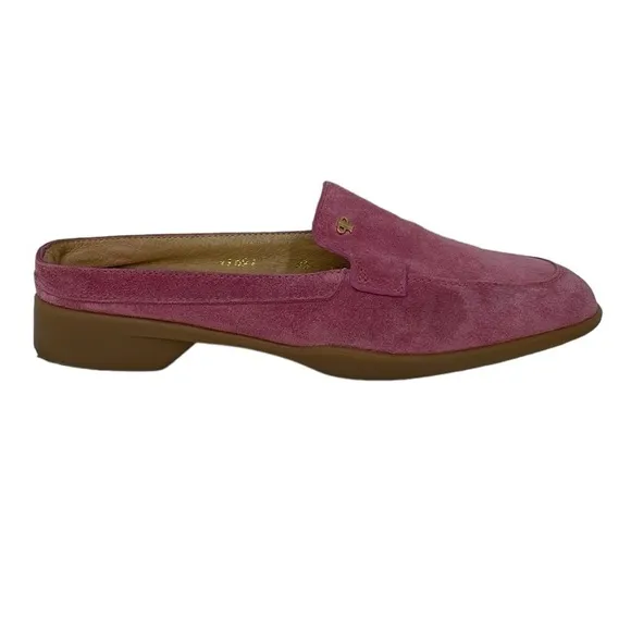 Pertti Palmroth Flats Women's 8 Pink Leather Slide On Loafer Shoe