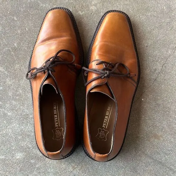 Peter Huber Dress Shoes Brown Leather Men’s Size 9.5