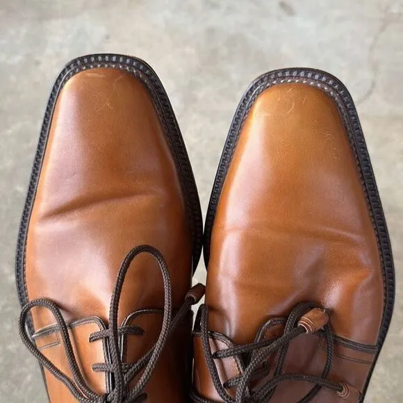 Peter Huber Dress Shoes Brown Leather Men’s Size 9.5