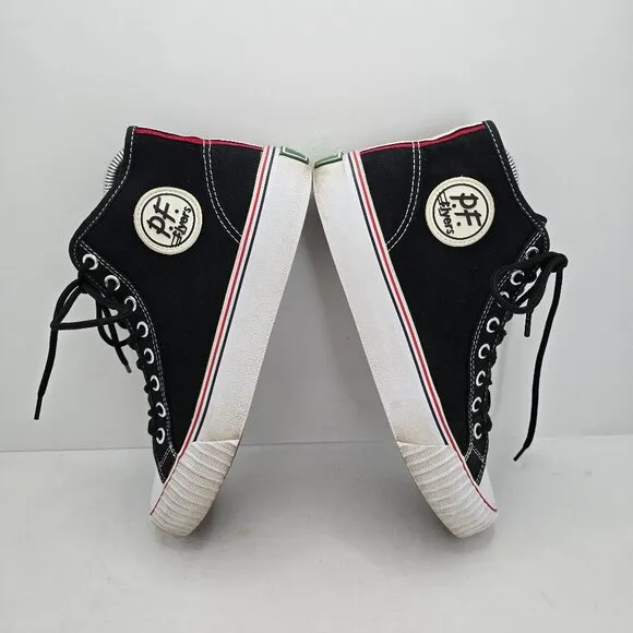P.F. Flyers | Center HI black canvas retro classic sneakers | WMS 7