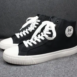 PF Flyers Center Hi High Top Shoes Sneakers, Black Green Soles, Men's Siz 12.5