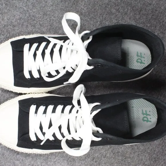 PF Flyers Center Hi High Top Shoes Sneakers, Black Green Soles, Men's Siz 12.5