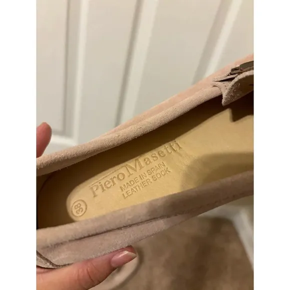 Piero Masetti leather Moccasin pink sz 10
