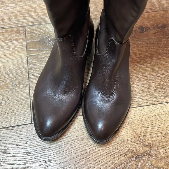Pierre Darré Dark Brown Leather Riding Boots Size 36/6