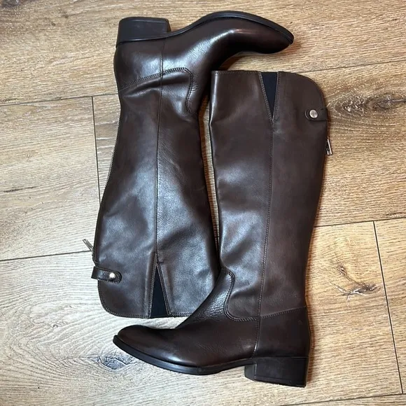 Pierre Darré Dark Brown Leather Riding Boots Size 36/6