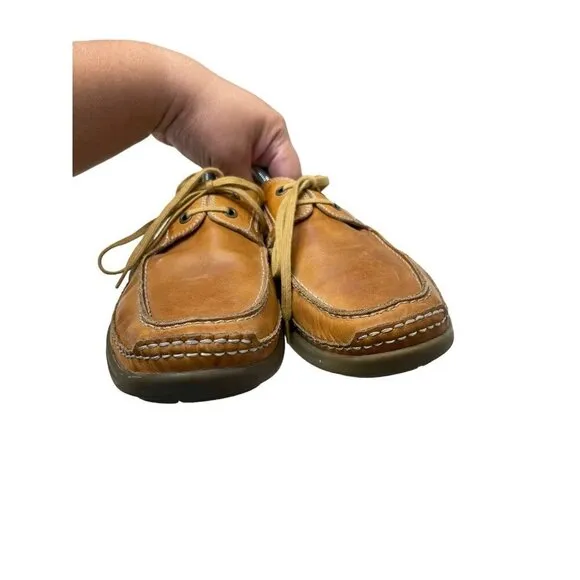 Pikolino Secolino 44 Men Brown Leather Lace up Boat Shoe US Size 11