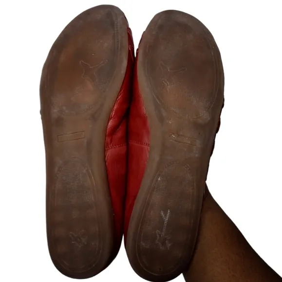 Pikolinos Pleated Leather Flats Sz 42(11.5-12)
