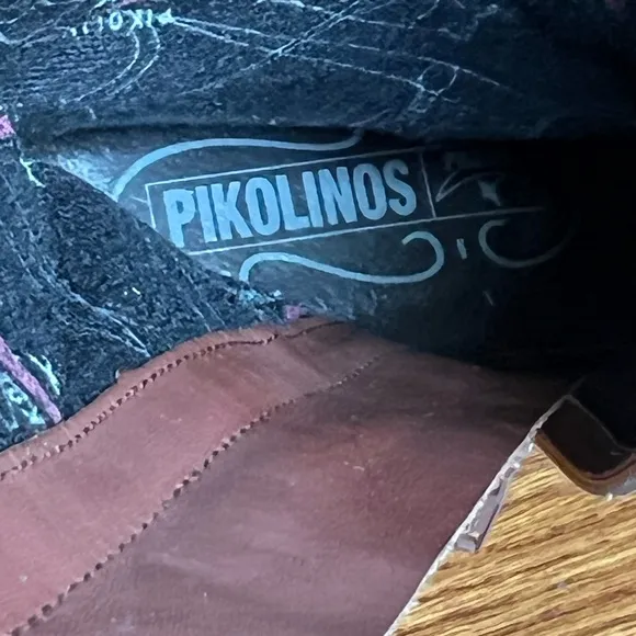 PIKOLINOS Tall Leather Heeled Boots Stitching Sleek Stitched Old Money Rich 36