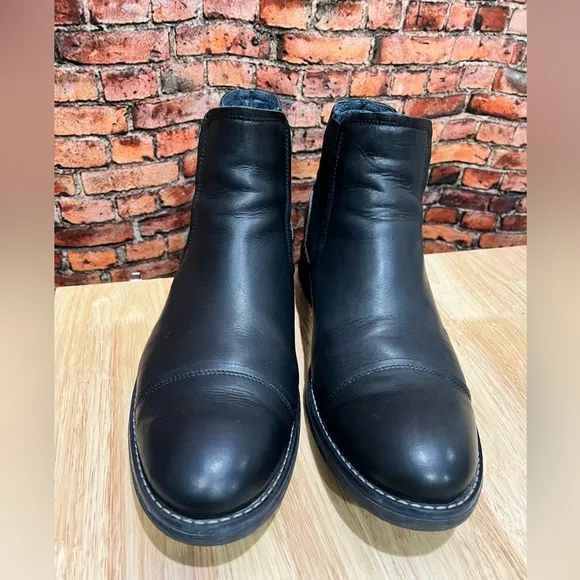 Pikolinos York Men’s Ankle Boots Black Leather Flat Round Toe Classic Workwear