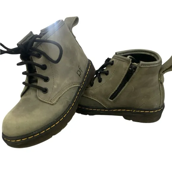 PIPER FINN - BABY &amp; TODDLER LEATHER SHOES - COMBAT BOOTS -size 8