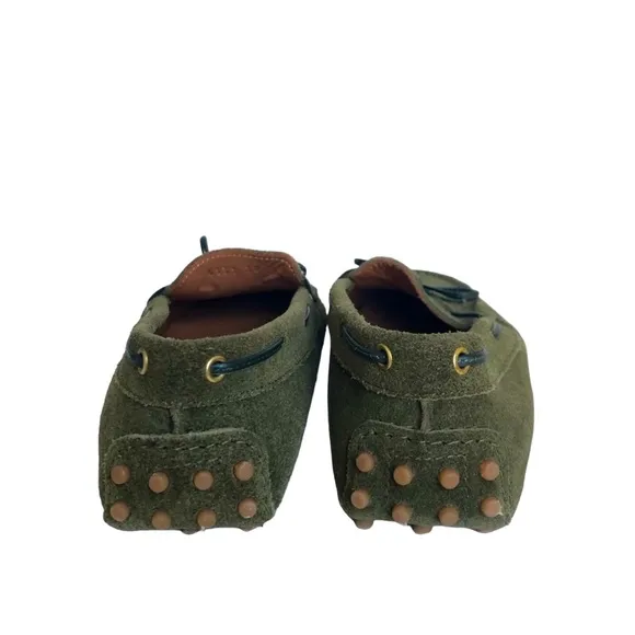 Poeta Italian Green Suede Leather Driver Shoe Loafer Moccasins Flats Women’s