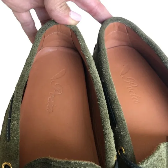Poeta Italian Green Suede Leather Driver Shoe Loafer Moccasins Flats Women’s