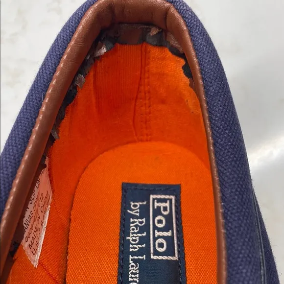 Polo by Ralph Lauren Men's Navy Faxon Slip-On Sneakers Deck Shoes