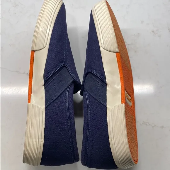 Polo by Ralph Lauren Men's Navy Faxon Slip-On Sneakers Deck Shoes