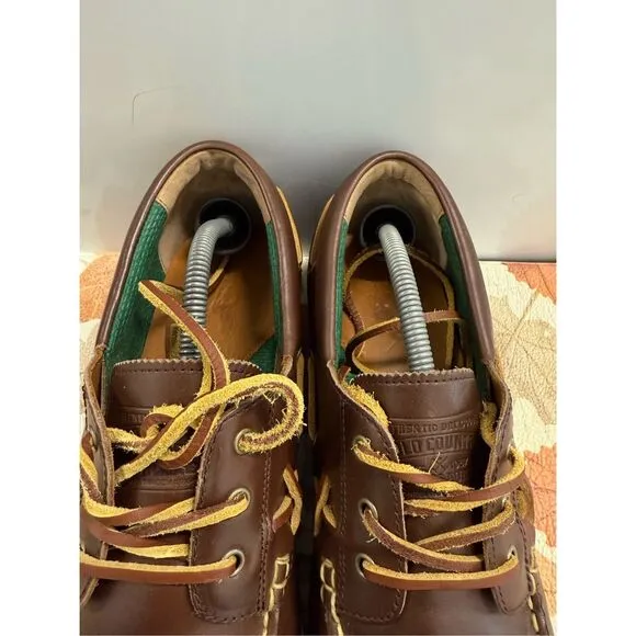 Polo Country Ranger Deck Brown Leather Boat Shoes Men's Shoes Size 11