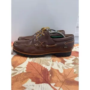 Polo Country Ranger Deck Brown Leather Boat Shoes Men's Shoes Size 11