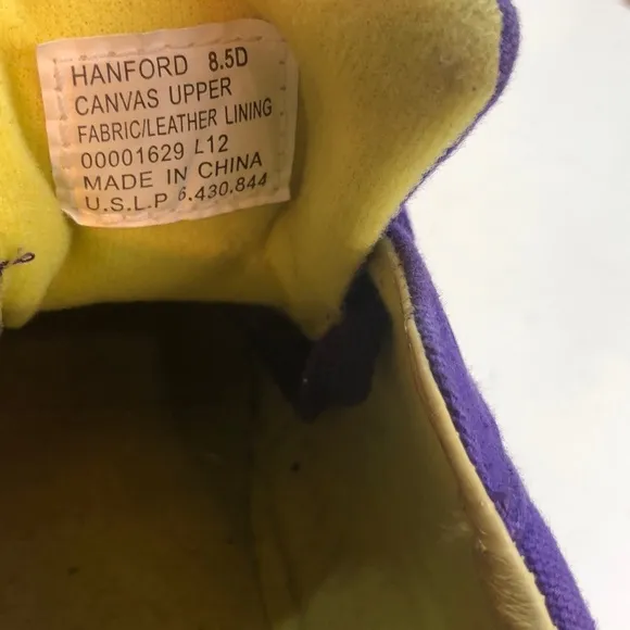 Polo Purple Canvas &amp; Leather Shoes Yellow Pony
