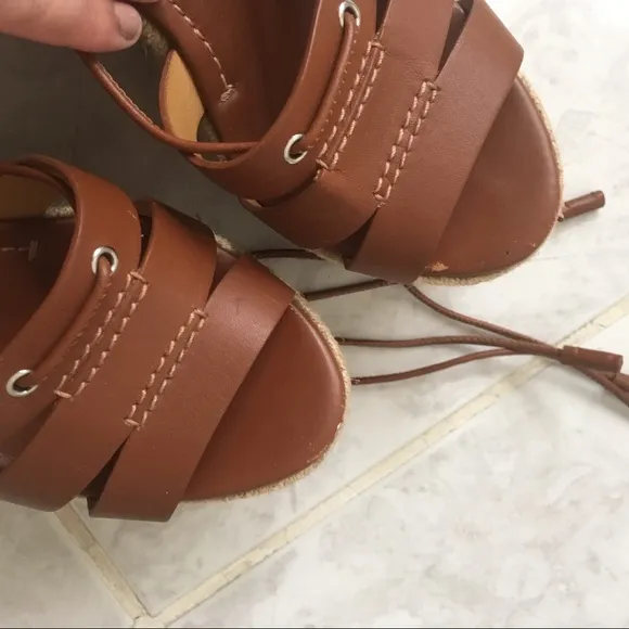 Polo Ralph Lauren Cognac Calfskin Estelle Wedges