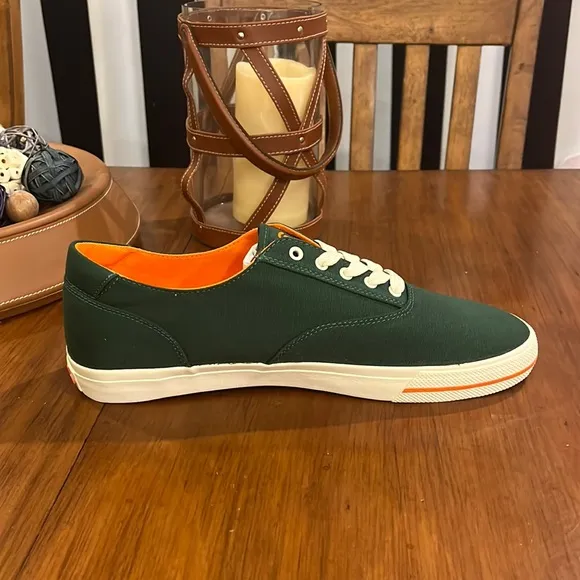 Polo Ralph Lauren CP93 Regatta Summer boat canvas shoes sneakers green Mens 12