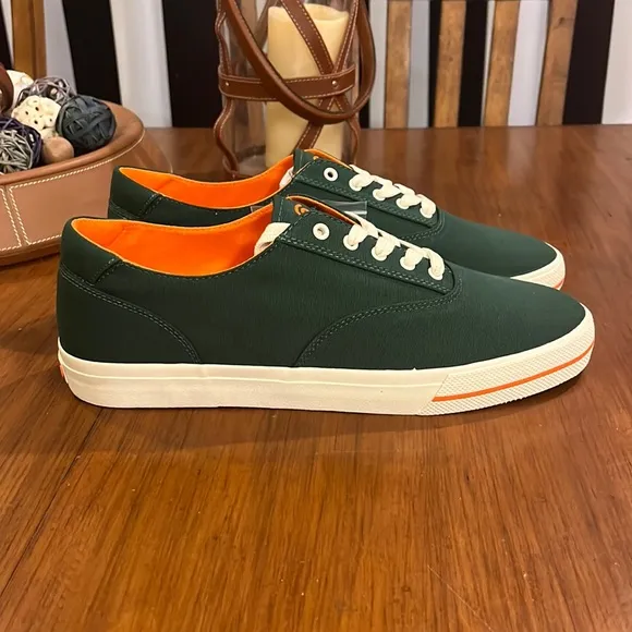 Polo Ralph Lauren CP93 Regatta Summer boat canvas shoes sneakers green Mens 12