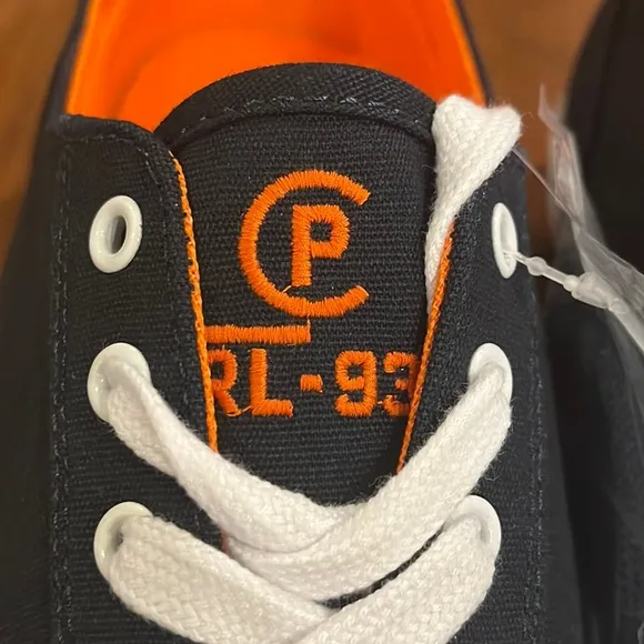 Polo Ralph Lauren CP93 Regatta Summer boat canvas shoes sneakers new navy orange