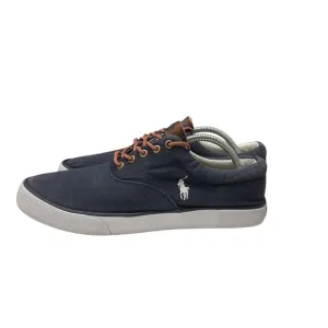 Polo Ralph Lauren Men's Forestmonth II Denim Sneakers 12D‎ Blue Canvas Lace Up