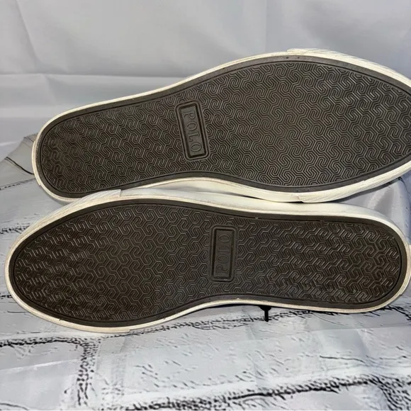 POLO Ralph Lauren Men's Ian Leather Shoes  Sneakers Size 12D (Medium)