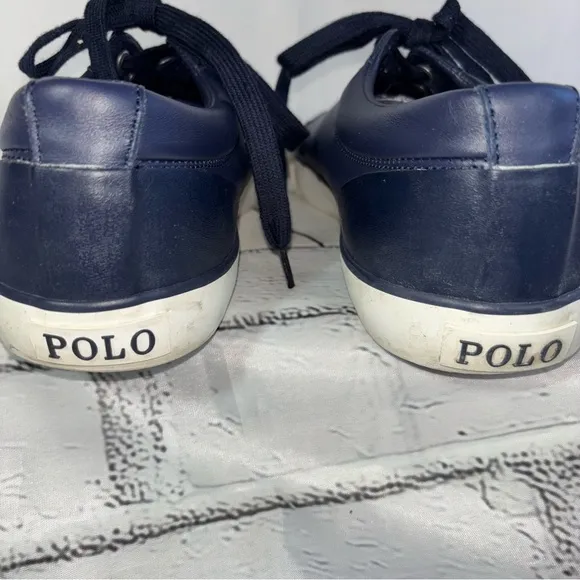 POLO Ralph Lauren Men's Ian Leather Shoes  Sneakers Size 12D (Medium)