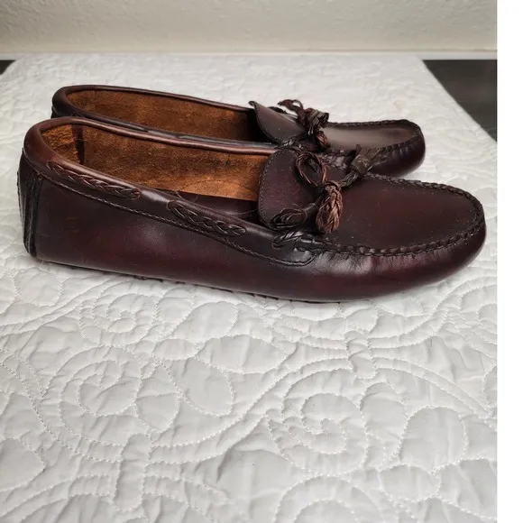 POLO Ralph Lauren Men's leather driving moccasin Shoes 8 1/2 Made in Brazil