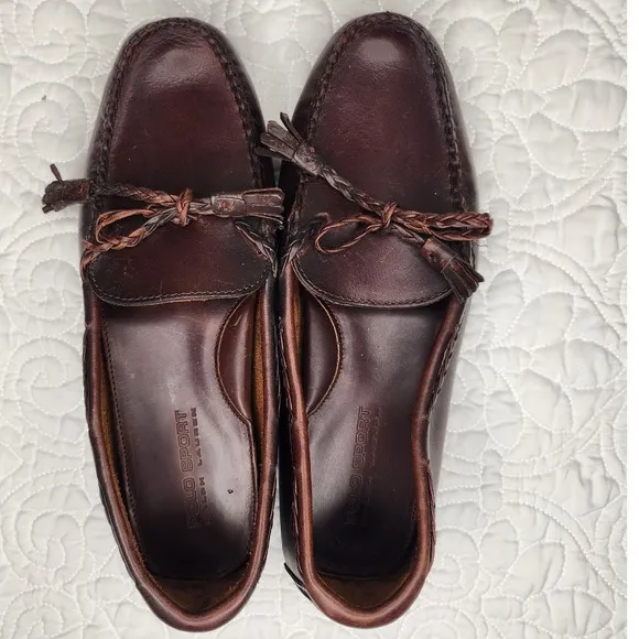 POLO Ralph Lauren Men's leather driving moccasin Shoes 8 1/2 Made in Brazil