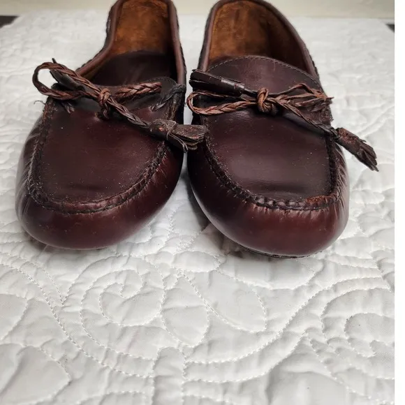 POLO Ralph Lauren Men's leather driving moccasin Shoes 8 1/2 Made in Brazil