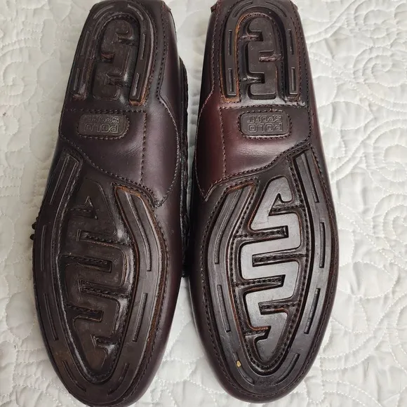 POLO Ralph Lauren Men's leather driving moccasin Shoes 8 1/2 Made in Brazil