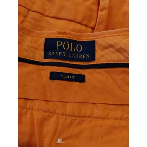 Polo Ralph Lauren Men's Slim Fit Pima Cotton Chino Pant Size 36x30‎ Orange NWT