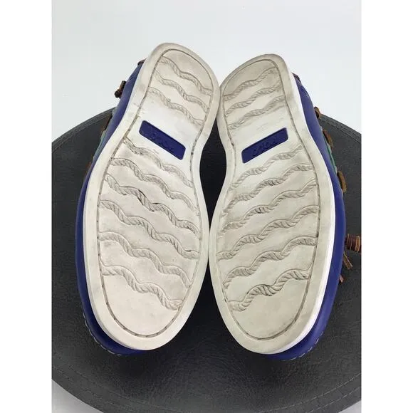 Polo Ralph Lauren Merton Boat Shoes Mens 9.5 Multicolor Leather Deck Colorblock