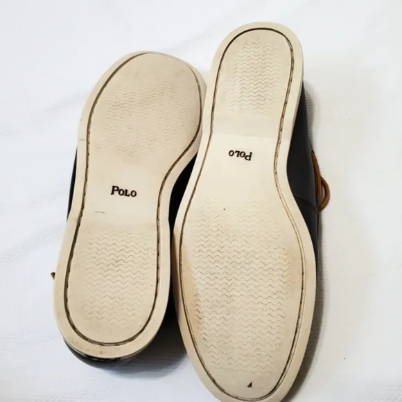 POLO Ralph Lauren Tumbled Brown Leather Loafers Boat Shoes 11