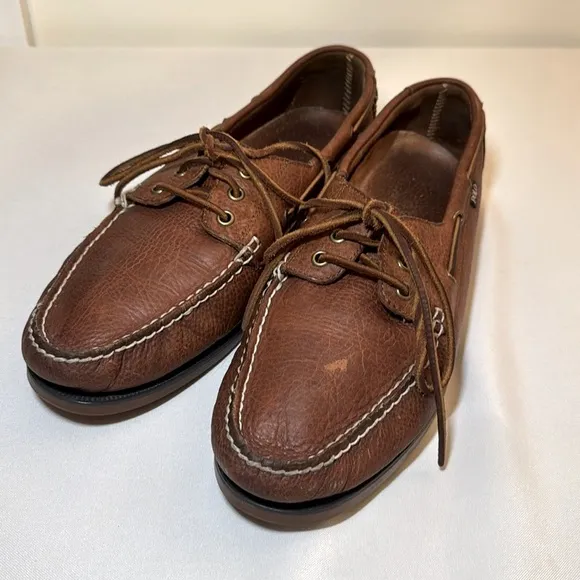 Polo Ralph Lauren Vintage Bienne Leather Boat Shoes size 11.5