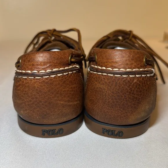 Polo Ralph Lauren Vintage Bienne Leather Boat Shoes size 11.5