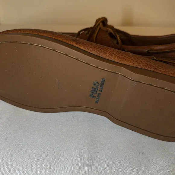 Polo Ralph Lauren Vintage Bienne Leather Boat Shoes size 11.5