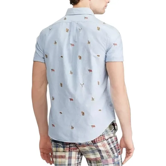 Polo Ralph Lauren Western Americana Classic Fit Embroidered Shirt Men’s Medium